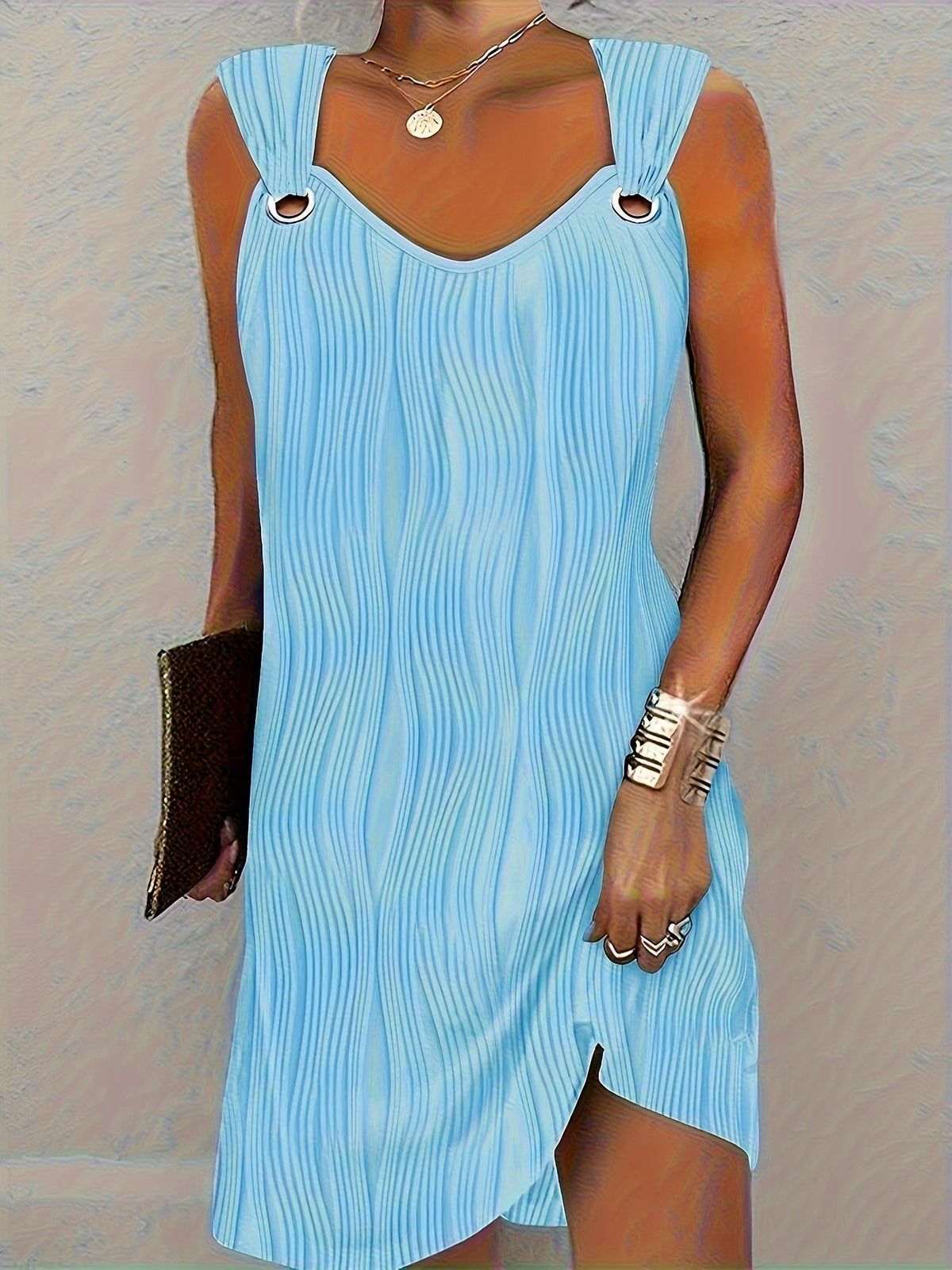 Dames Mouwloze Midi Jurk