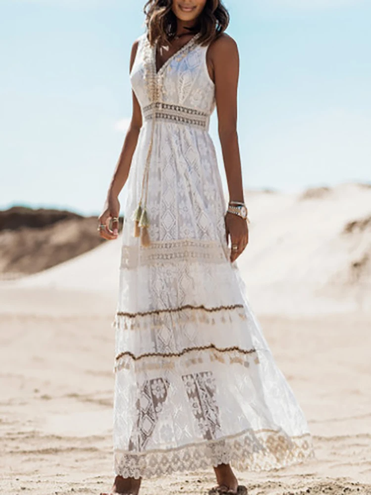 Dames Bohemian Maxi Jurk