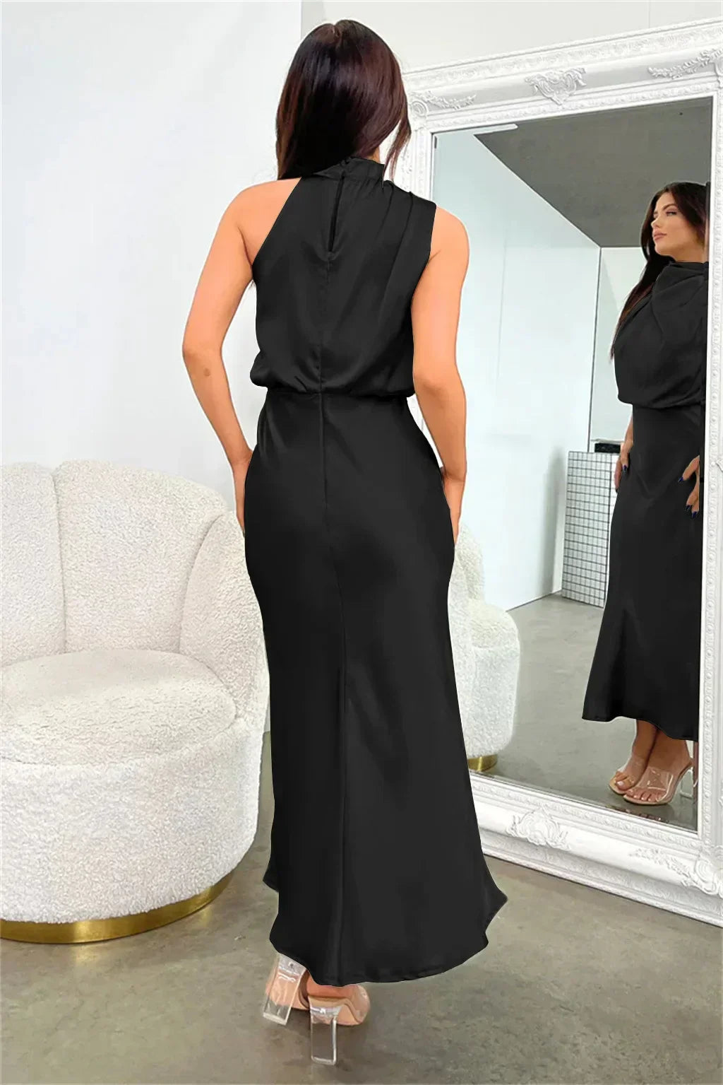 Dames Halter Maxi Jurk