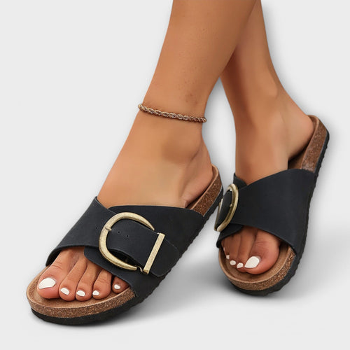 Dames Instap Sandalen met Brede Band