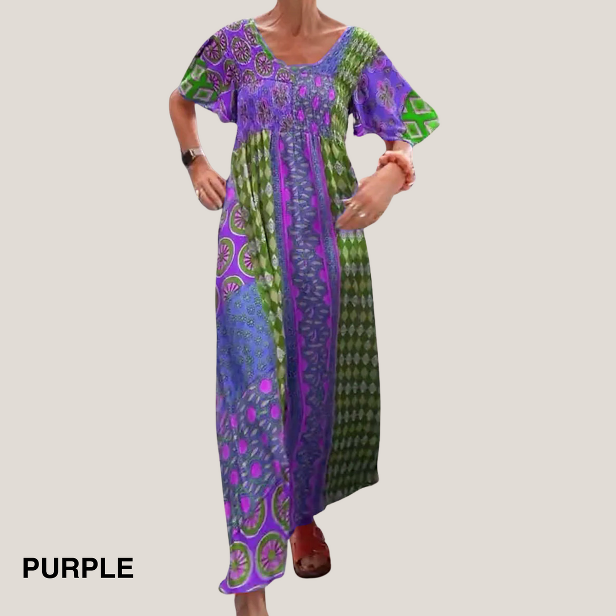 Dames Midi Jurk Paisley Patroon