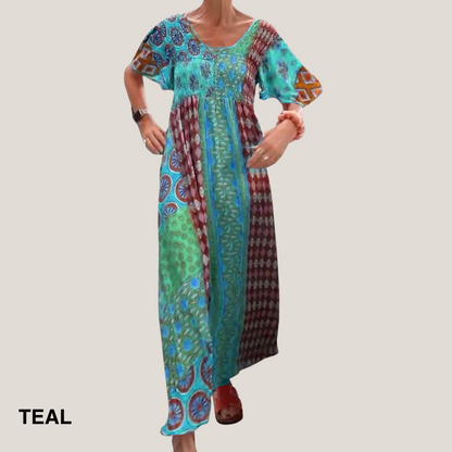 Dames Midi Jurk Paisley Patroon