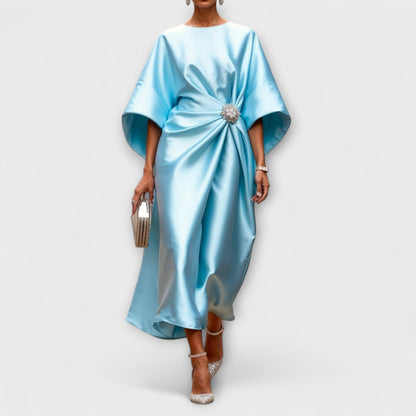 Dames Luxe Maxi Jurk met Satijnen Glans