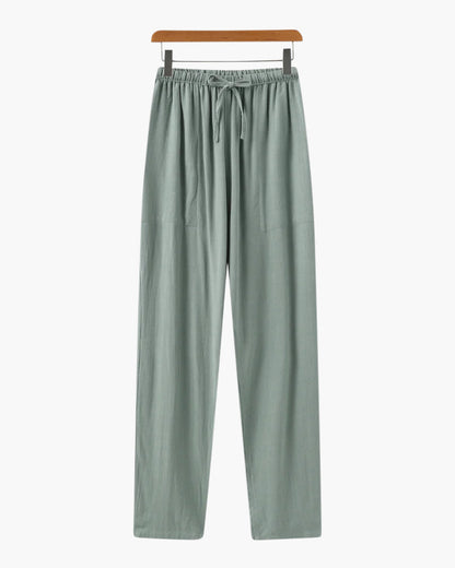 Heren Linnen Broek Lichtgewicht Relaxed Fit