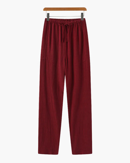 Heren Linnen Broek Lichtgewicht Relaxed Fit