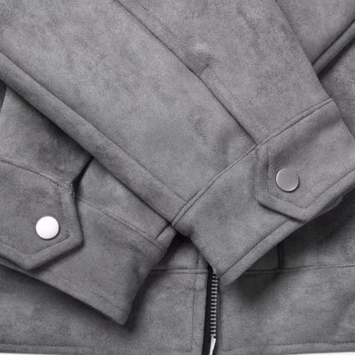 Heren Suède Utility Jas Klassieke Stijl