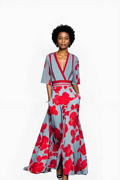 Dames Wikkel Maxi Jurk Bloemenprint