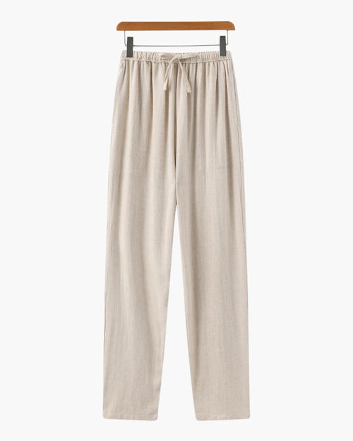 Heren Linnen Broek Lichtgewicht Relaxed Fit
