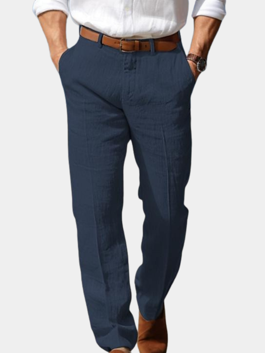 Heren Linnen Broek Zomerse Pasvorm