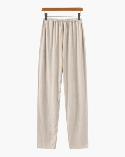 Heren Linnen Broek Lichtgewicht Relaxed Fit