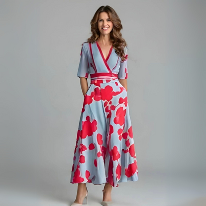Dames Wikkel Maxi Jurk Bloemenprint