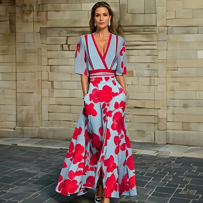 Dames Wikkel Maxi Jurk Bloemenprint