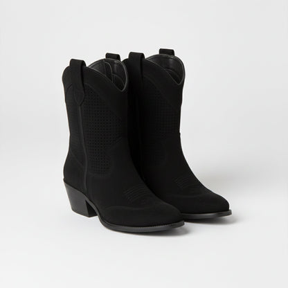 Dames Veter Enkelboots met Blokhak