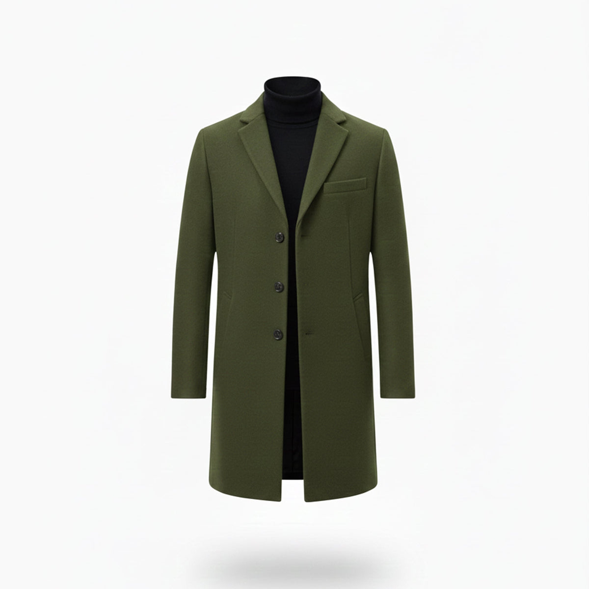 Heren Lange Winterjas Old Money Stijl