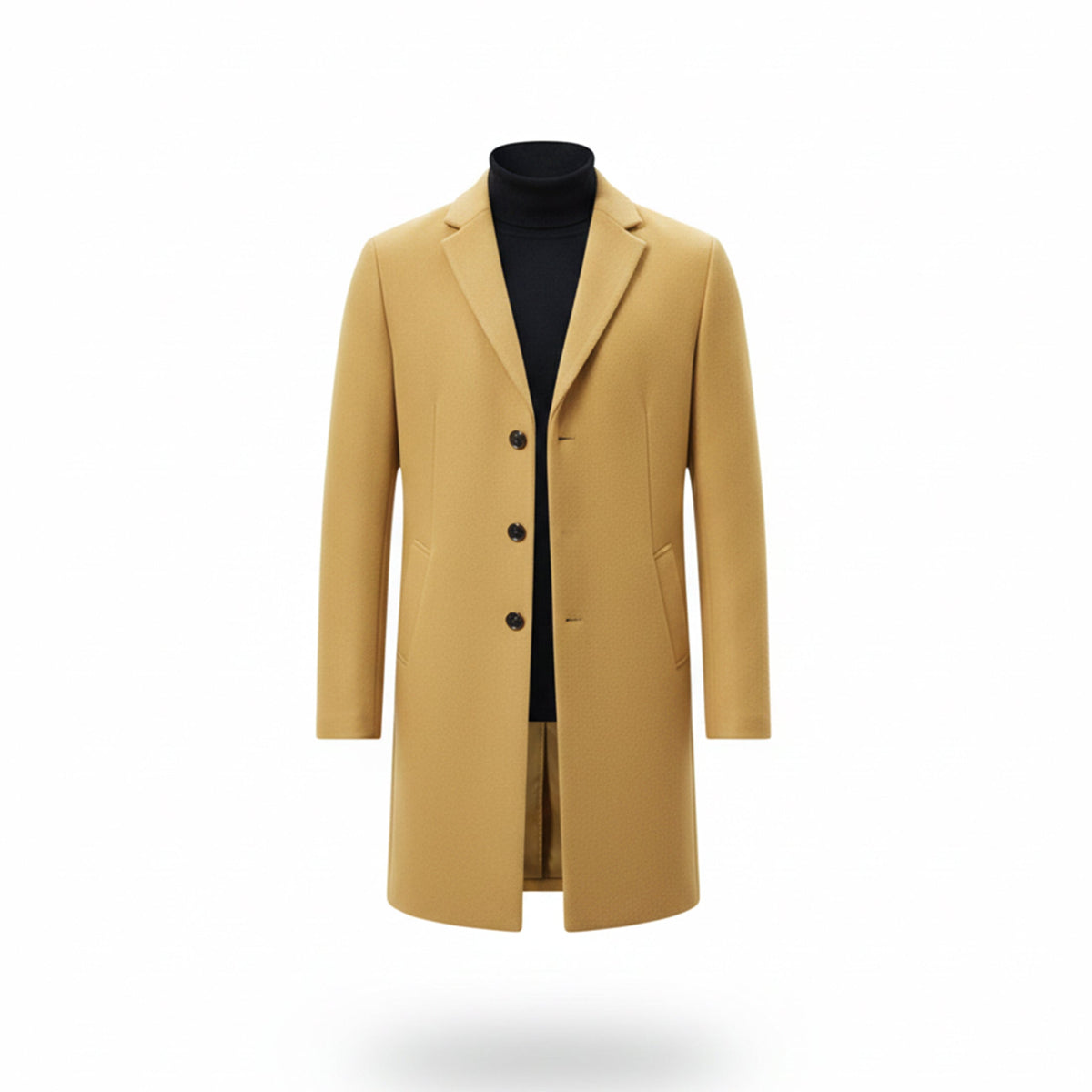 Heren Lange Winterjas Old Money Stijl