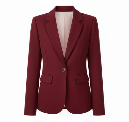 Dames Geweven Blazer Jas Comfortabel