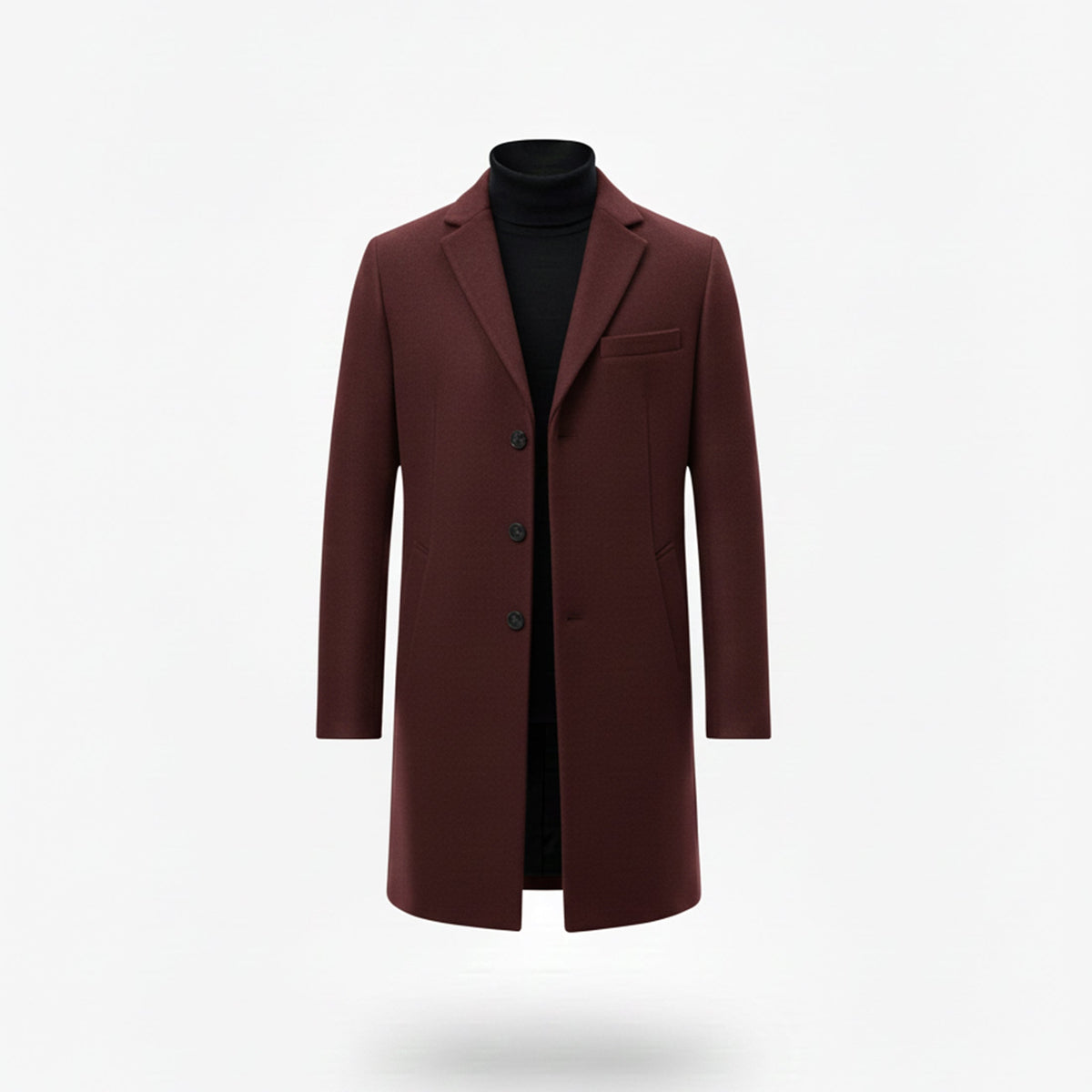 Heren Lange Winterjas Old Money Stijl