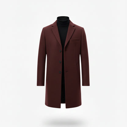 Heren Lange Winterjas Old Money Stijl