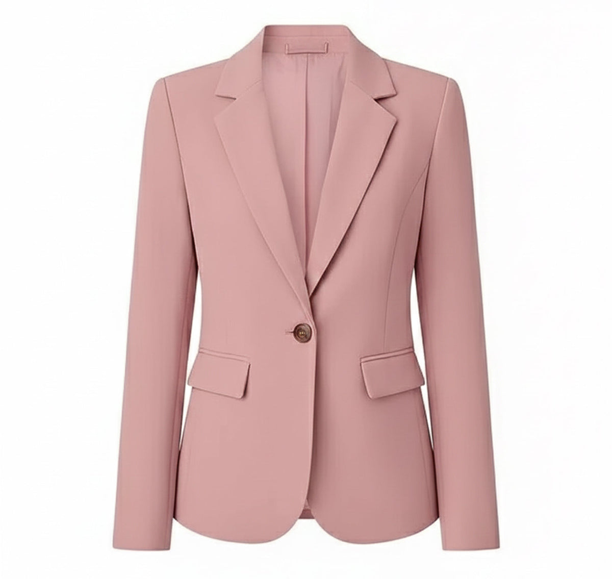 Dames Geweven Blazer Jas Comfortabel
