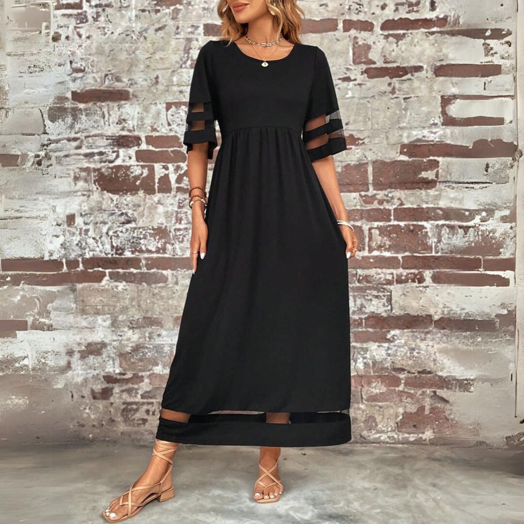 Dames Buikcorrigerende Midi Jurk Elegant