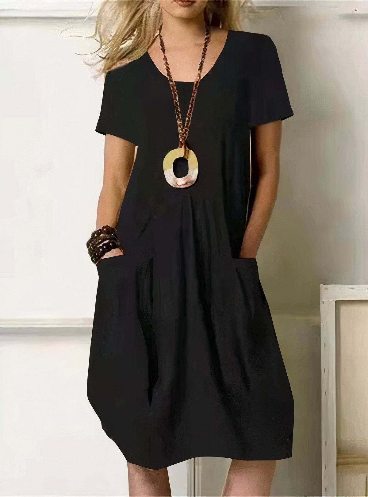 Dames Midi Jurk Relaxed Fit