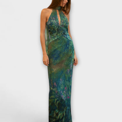 Dames Maxi Jurk met Iris Print