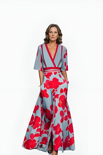 Dames Wikkel Maxi Jurk Bloemenprint
