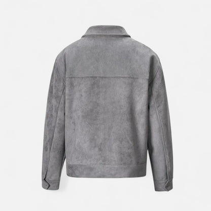 Heren Suède Utility Jas Klassieke Stijl