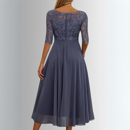 Dames Midi Jurk met Kant Details
