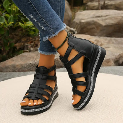 Dames Comfort Sandalen met Strass