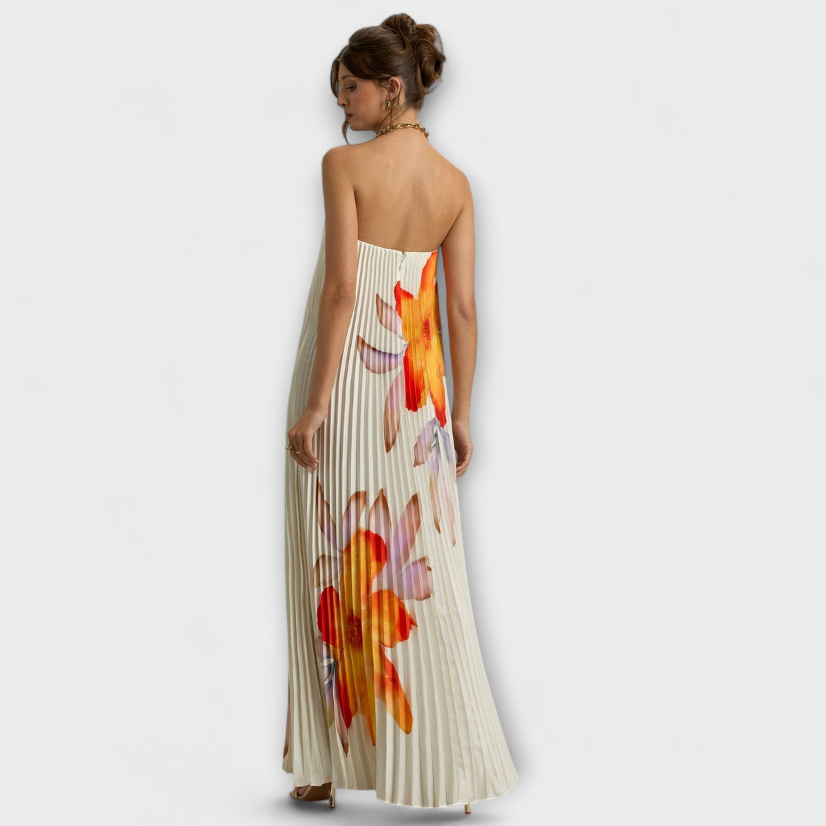 Dames Maxi Jurk met Bloemenprint en Sweetheart Halslijn