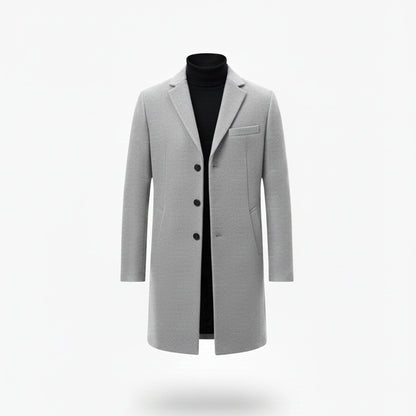 Heren Lange Winterjas Old Money Stijl