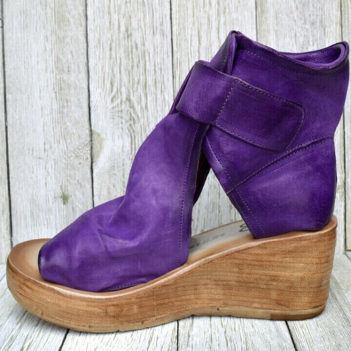 Dames Bohemian Sleehak Sandalen met Gesp