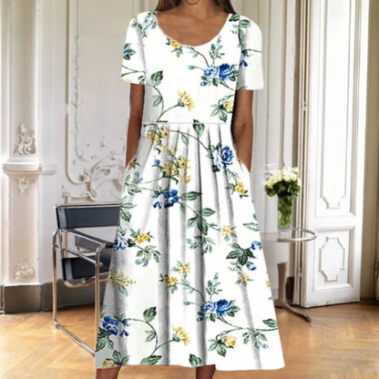 Dames Midi Jurk Bloemenprint