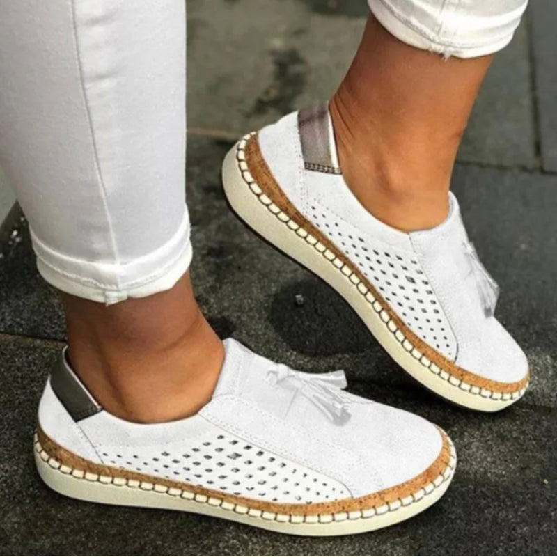 Dames Orthopedische Suède Instap Sneakers Platform