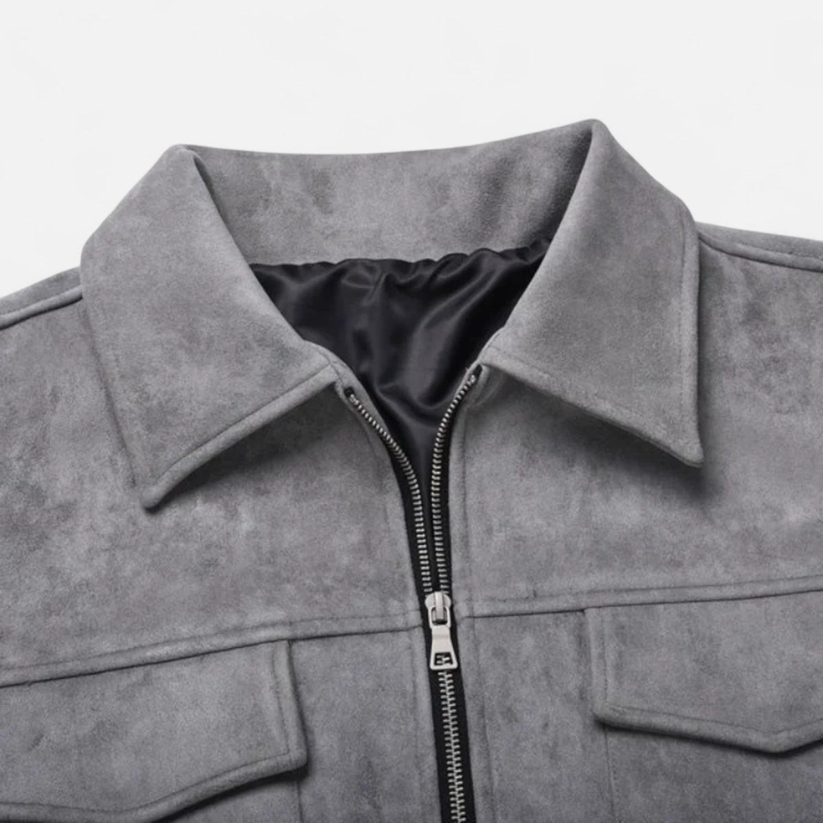 Heren Suède Utility Jas Klassieke Stijl