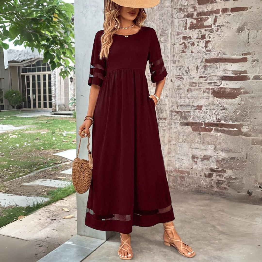 Dames Buikcorrigerende Midi Jurk Elegant