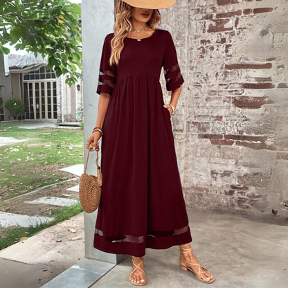 Dames Buikcorrigerende Midi Jurk Elegant