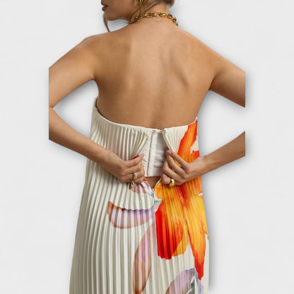 Dames Maxi Jurk met Bloemenprint en Sweetheart Halslijn