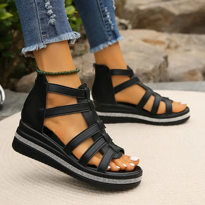 Dames Comfort Sandalen met Strass