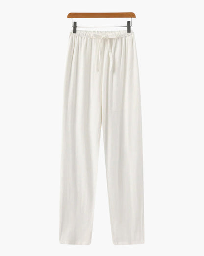 Heren Linnen Broek Lichtgewicht Relaxed Fit