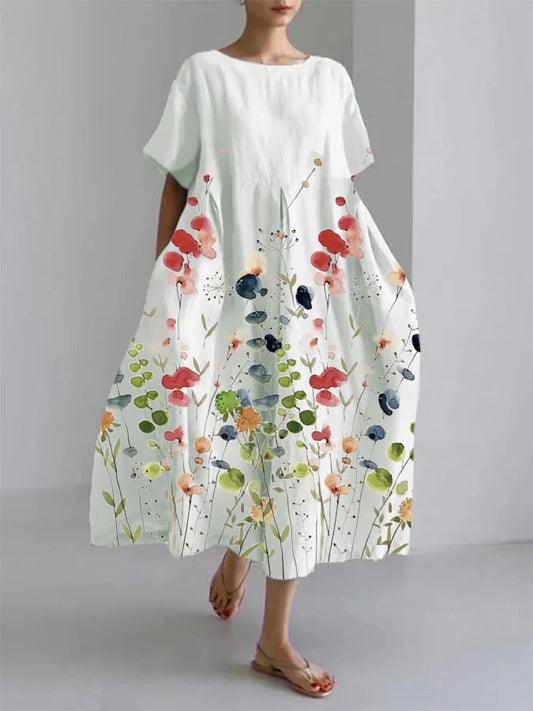 Dames Maxi Jurk Bloemenprint Zomer