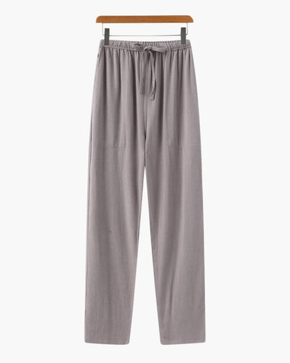 Heren Linnen Broek Lichtgewicht Relaxed Fit