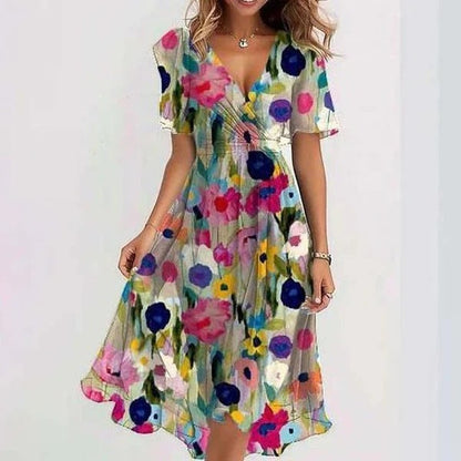 Dames Elegante Zomer Midi Jurk