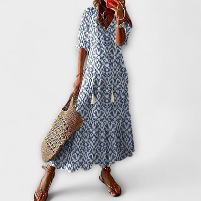 Dames Bohemian Zomerjurk met Vloeiende Pasvorm