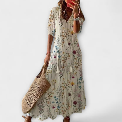 Dames Bohemian Zomerjurk met Vloeiende Pasvorm