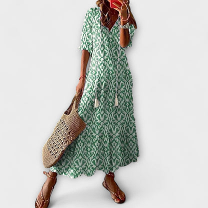 Dames Bohemian Zomerjurk met Vloeiende Pasvorm