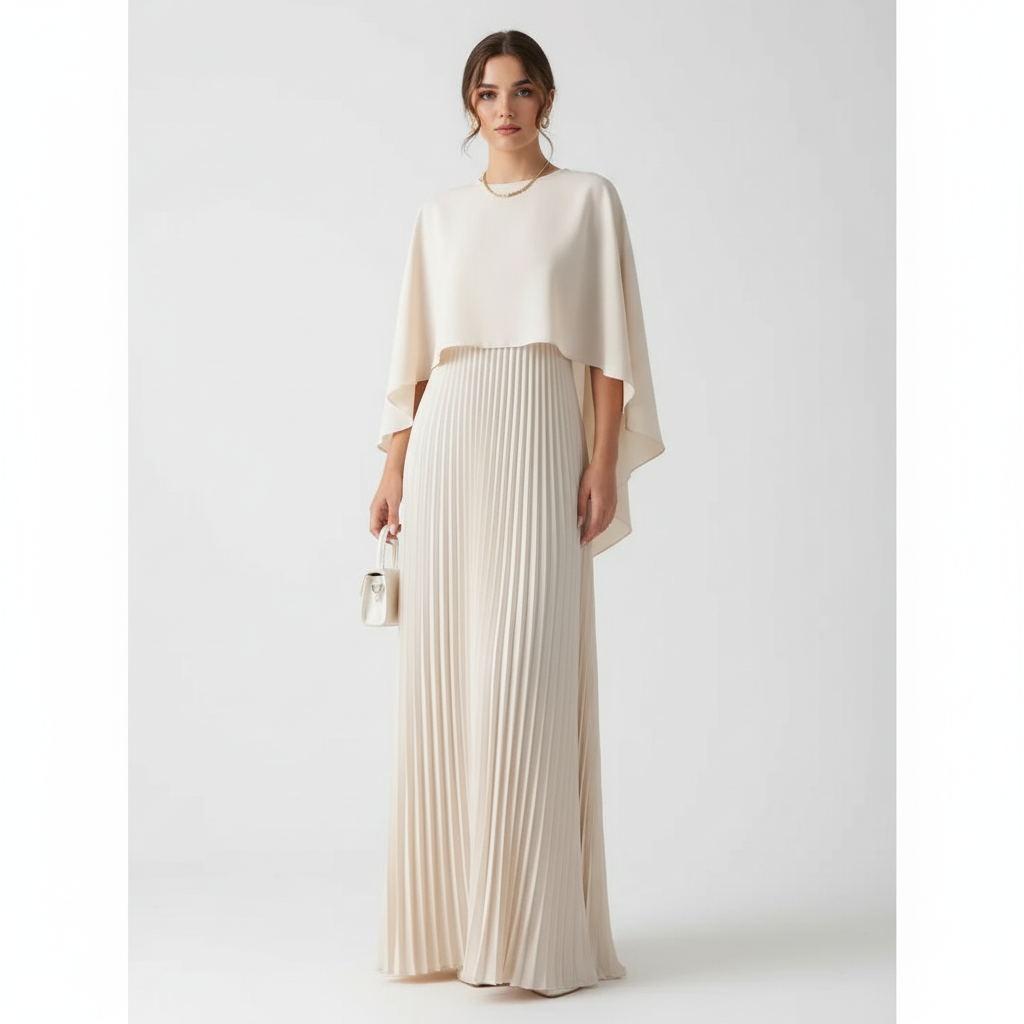 Dames Bruiloftsgast Maxi Jurk Geplooid