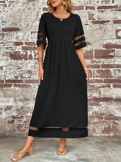 Dames Maxi Jurk Ronde Hals