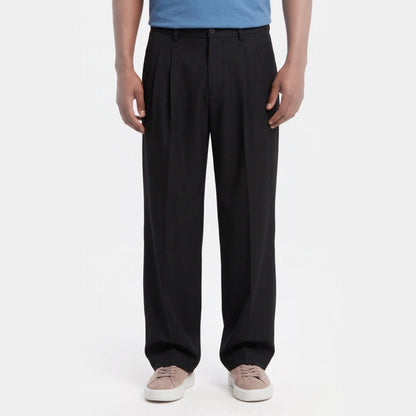 Heren Double Pleated Tailored Broek Montarello